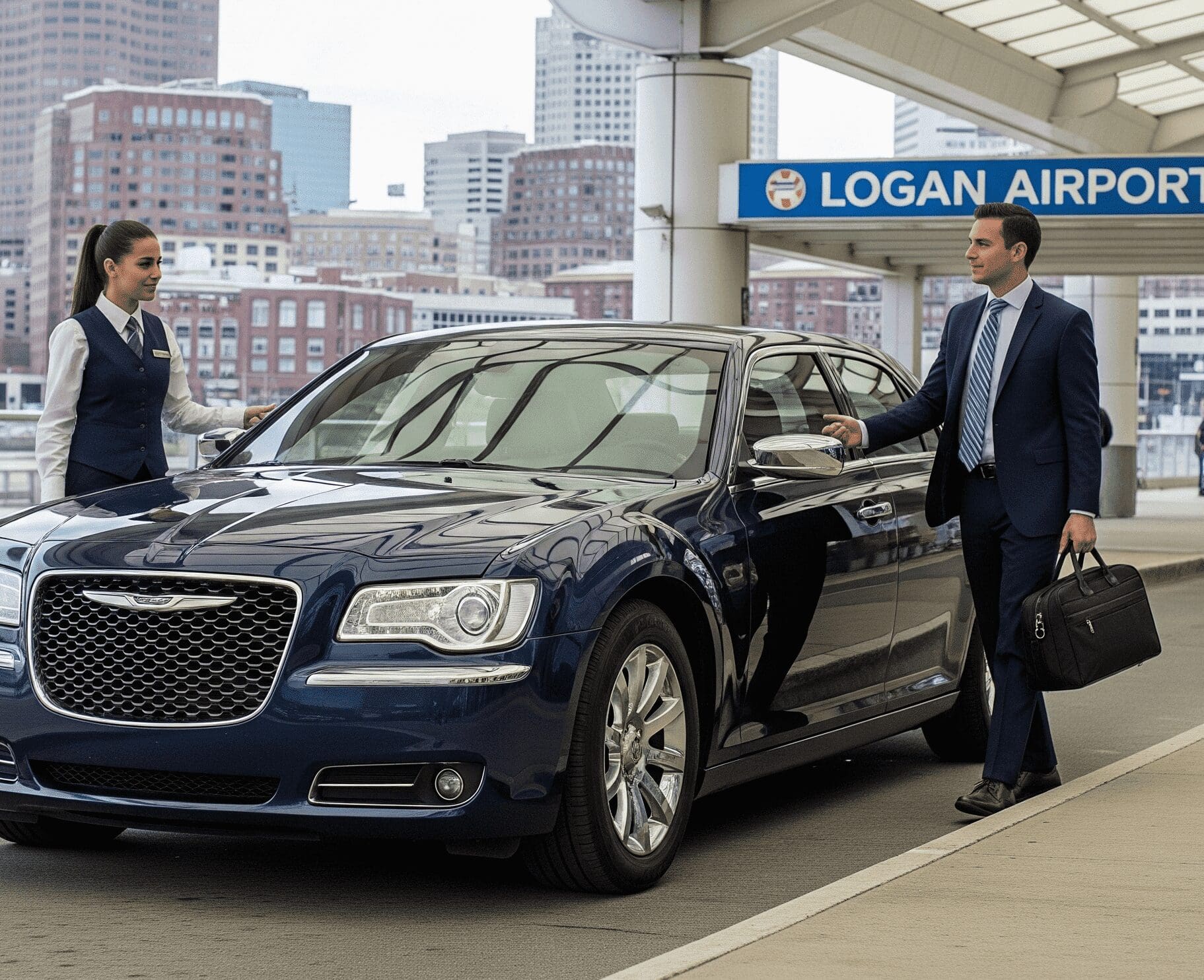 Royal Airport Car Service - customer entering vehicle
